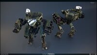 Models of the Mantis for Halo Wars 2.