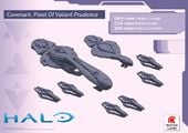 Some of the Covenant ships in Halo: Fleet Battles.