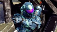 A Spartan-IV wearing Operator armor in Halo 4.
