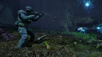 A Marine wielding an M90 in Halo: Campaign Evolved. Note the spent shell being ejected.