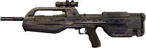 A cropped screenshot of a weapon in Halo 2: Anniversary's campaign. Original image by User:JackVibe.