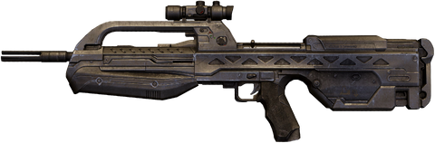 A cropped screenshot of a weapon in Halo 2: Anniversary's campaign. Original image by User:JackVibe.