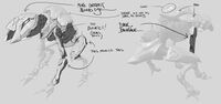 Concept art of the Promethean Crawler for Halo 4.