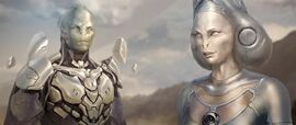 The Didact and the Librarian in the Halo 4 terminals.