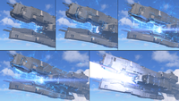 A compilation of images showcasing the Brightlance charging to fire.