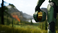 John-117 in an early version of his GEN3 Mjolnir Mark VI in the Halo Infinite announcement trailer.