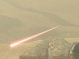The end of the M6/R laser beam across Sandtrap.