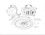 A preliminary sketch of the Primordial drawn by Greg Bear.