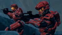 Two Spartans using newly unlocked armor setups on Lockdown with the release of Series 3: Recon.