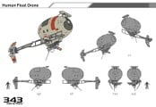 Concept art for the Float drones flying around the map.