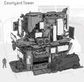 Concept art for a tower on the map.