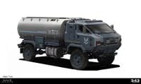 Concept art of the UNSC water truck found on the map.