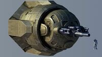 A scale reference for the ball turret.[2]