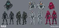 Concept art of Fireteam Osiris for Halo 5: Guardians.