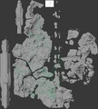 Zeta Halo map showing UNSC comm towers with line-of-sight view to one another.