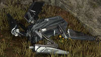A crashed Aggressor on Installation 07 in Halo Infinite map Fragmentation.