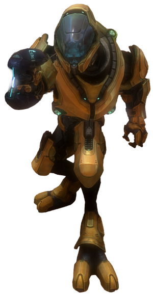 A render of a Sangheili Ranger Commander in Halo Reach.