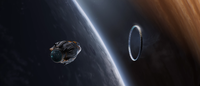 Lima Foxtrot Alpha 43 passing Basis to get to the Halo ring.