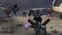 Sentinels fighting against the Covenant.