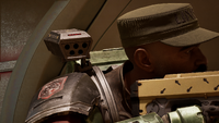 Close-up of the Shoulder Angel in Halo: Campaign Evolved.