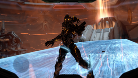 The Ur-Didact, as seen from John-117's point of view. From Halo 4 campaign level Midnight.