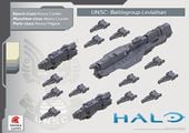 Some of the UNSC ships in Halo: Fleet Battles.