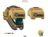 Concept art of the Signaltech Deepeye attachment on the Oberon helmet.