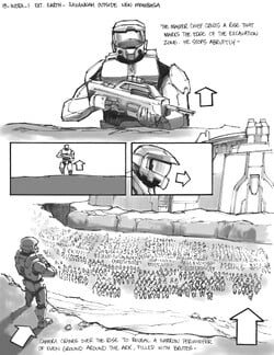 Halo 2 ending storyboard.