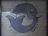 The Fronk's whale painted on one of the doors.