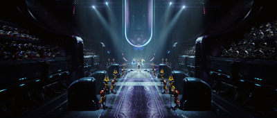 The trial of Thel 'Vadamee in a High Council session.