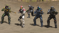 Various MJOLNIR Mark VI ODST armor sets in Halo: The Master Chief Collection.