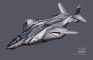 Early concept of a redesigned Pelican for Halo: Reach.