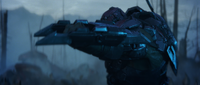 Voridus prepares to fire a blade from his nanobarbed talons.