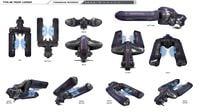 Turnaround reference of the Type-25 Spirit from Halo: Reach.