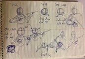 Early animation notes for the trailer.