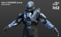 Front render of the GEN2 GUNGNIR armor in Halo 4.