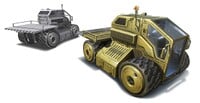 Seemingly-unused Spartan Ops concept art depicting a "utility tractor".
