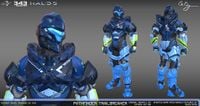 3D renders of the Trailbreaker skin made for Halo 5: Guardians.