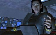 Commander Keyes at the controls of the UNSC In Amber Clad during the Battle of Earth.
