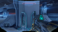 The left-side Forerunner weapon racks with Hydra and Rocket Launchers.