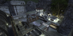 The cut map of Damn - a map based on the final A2 Hydroelectric Facility from the mission Sierra 117, as featured in the Halo 3: ODST Editing Kit.