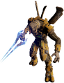 A render of a Heretic Sangheili Major with an energy sword in Halo 2: Anniversary.