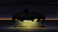 Concept art of the Sentinel on the island.