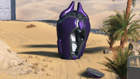 The Covenant drop pod and its detached door in Halo Infinite.