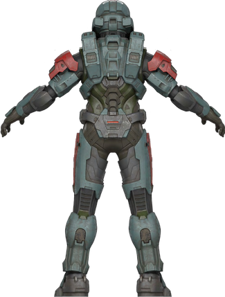 Back image of the MK VII armor from OFFICIAL COSPLAY GUIDE: MARK VII.