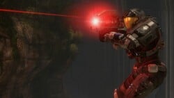 An M6/V Spartan Laser charging up in Halo: Reach.