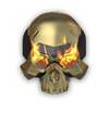 The icon for the Firestarter Skull in Halo Wars 2.