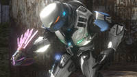 A Sangheili clad in Assault harness.