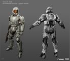 Concept art of Halo 4's GEN2 ODST armor.