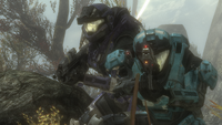 A customized SPARTAN-B312 wearing Mark V [B] with the UA/HUL attachment.